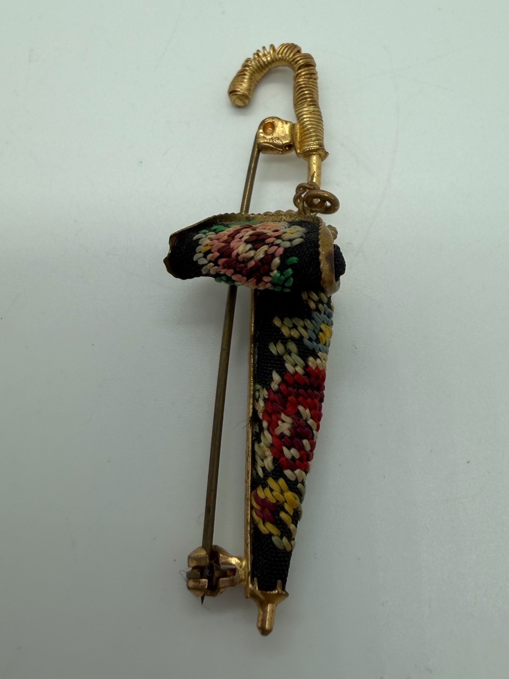 Vintage West Germany woven umbrella brooch